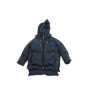 Orolay Boys Hooded Zip Up Puffer Coat Navy Size 6-7Y